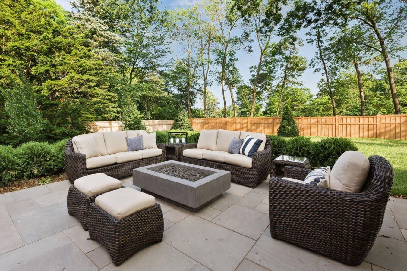 Concrete patio construction